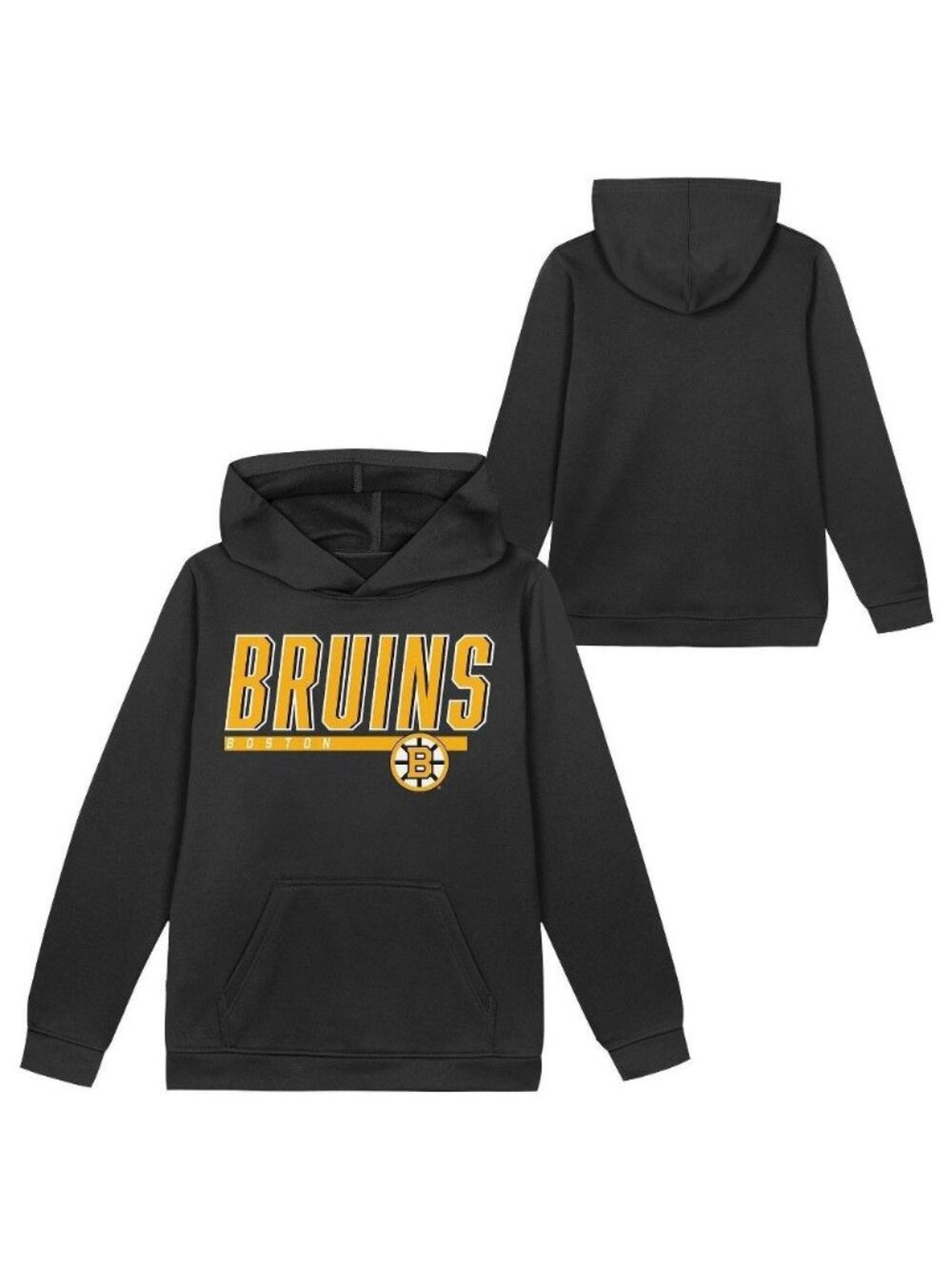 NWT NHL Boston Bruins Boys' Poly Fleece Hoodie Sweatshirt - Boys XS